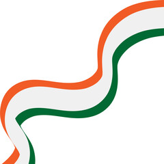 Waving Indian Flag Ribbon Illustration