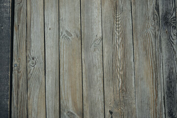 Fototapeta premium Weathered wood planks surface, close up natural texture, vintage panel background, detailed grain pattern