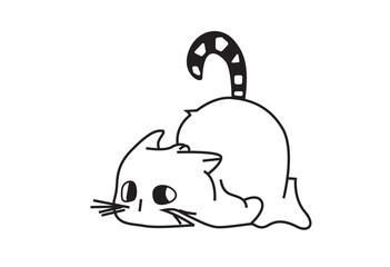 Charming black cat vector collection featuring dynamic poses, toys, paw prints, and hearts for creative pet and lifestyle design projects