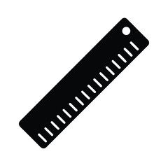 School Ruler Icon Vector Illustration