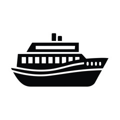 Obraz premium Ferry Boat Icon Vector Illustration
