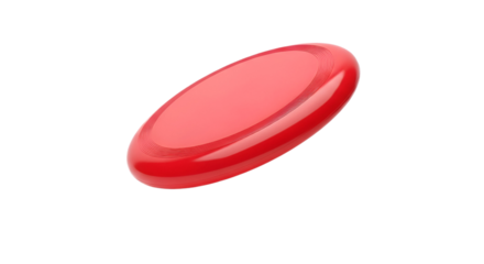 Red Frisbee Isolated on Transparent Background