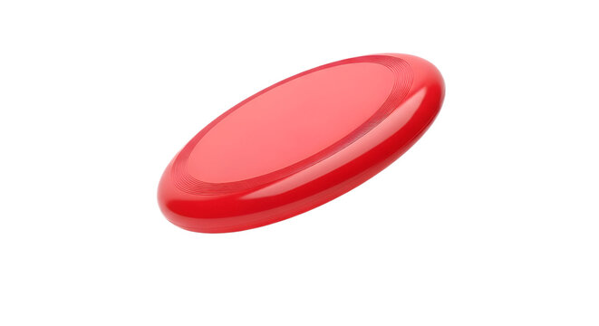 Red Frisbee Isolated on Transparent Background