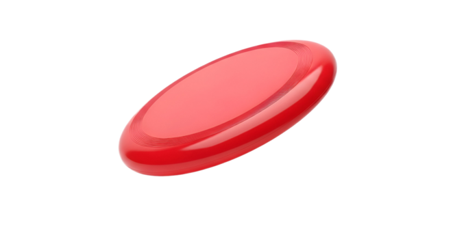 Red Frisbee Isolated on Transparent Background - Powered by Adobe