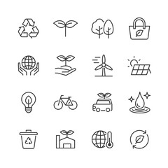 持続可能な線画アイコンセット（サステナブルアイコンセット）