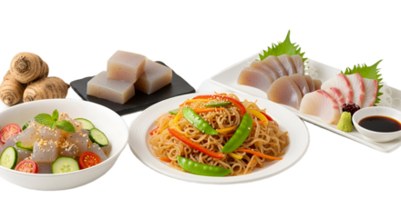 Konjac Food isolated on Transparent Background. Japanese food