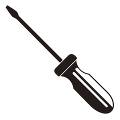 Flathead Screwdriver Vector Icon – Hand Tool Illustration