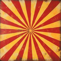 Red and yellow sun rays with grunge texture