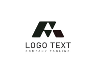 Flat design a letter logo design