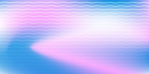 Simple blue gradient background with shining lines waves. Minimalist abstract modern simple art design