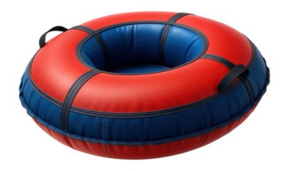 Inflatable sled with reinforced seams