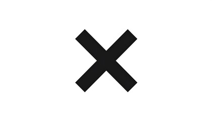 Obraz premium Simple black X