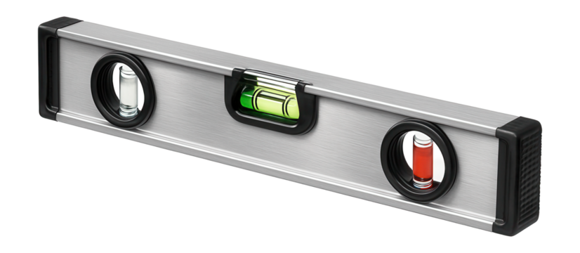 Box level with aluminum frame