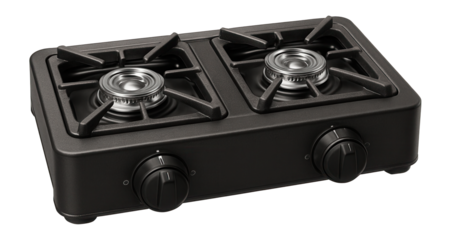 Camping stove with dual burners