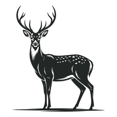 Obraz premium deer silhouette vector