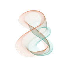 Pink flower on white background vector icon shape and isolated blue abstract 3d illustration