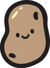 Fototapeta premium Potato Cute Cartoon Vector Illustration