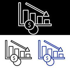 ECONOMIC CRISIS VECTOR ICON