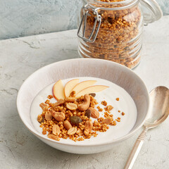 Granola with soy flour