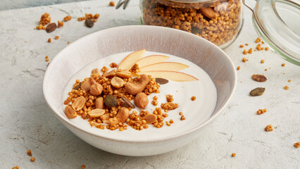 Granola with soy flour