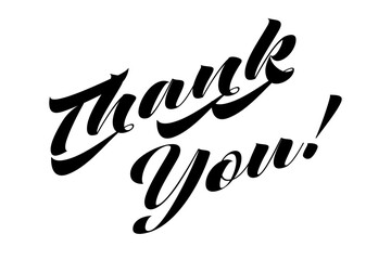 Fototapeta premium Thank You ! - 手書き風のおしゃれなThank You !（ありがとう！）の文字（カリグラフィー） 