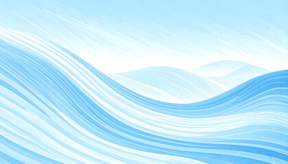 Abstract wavy blue landscape