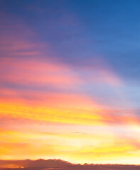 Sky sunset evening sunrise cloud weather dramatic landscape goldent and indigo color gradient pastel horizon, twilight yellow golden reflection morning nature environment energy ecosystem change