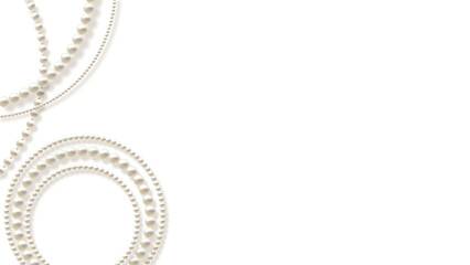 pearl necklace isolated on white