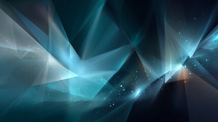 Dark, empty world Minimalistic virtual Futuristic reality with geometric shapes and floating structures, bright light source, floating, smooth gradient, Empty digital world with softly lit clean lines