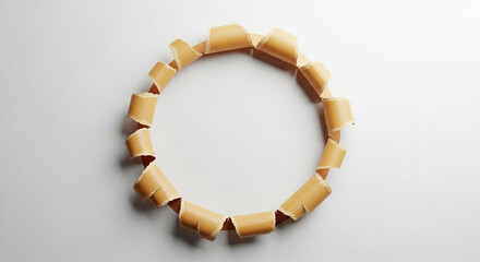 Circular arrangement of natural amber gemstones showing warm tones and organic textures