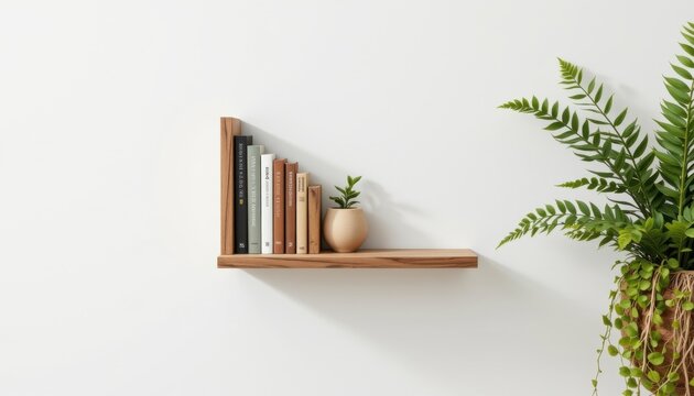 minimalist sustainable small bookshelf, created using dried fern fibers, styled with rustic rough texture, designed with low impact production process
