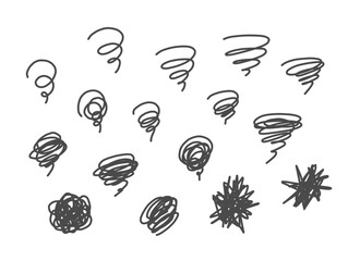 モヤモヤした感情を表したイラストセット