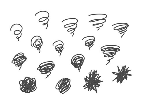 モヤモヤした感情を表したイラストセット