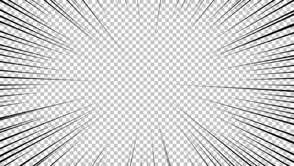 Black comic book transparent background