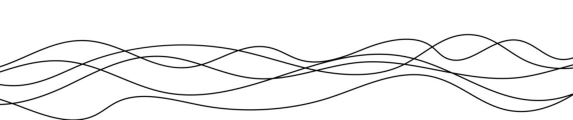 Thin curved wavy lines