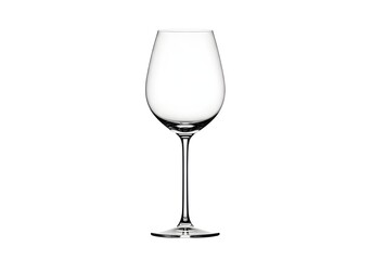 empty wine glass isolated white background elegant clear stemware