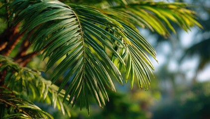 Obraz premium Close-up vibrant palm fronds (1)