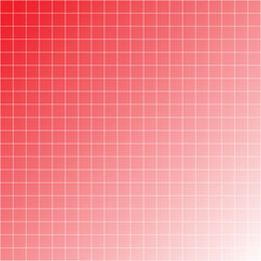 grid,red,background flat vector illustration of square grid pattern with fading red and white color gradient background design
