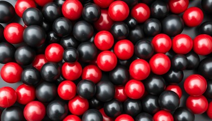Red and black glossy balls