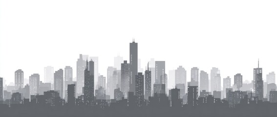 Monochromatic city skyline (1)