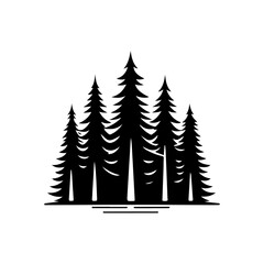 Obraz premium christmas trees set