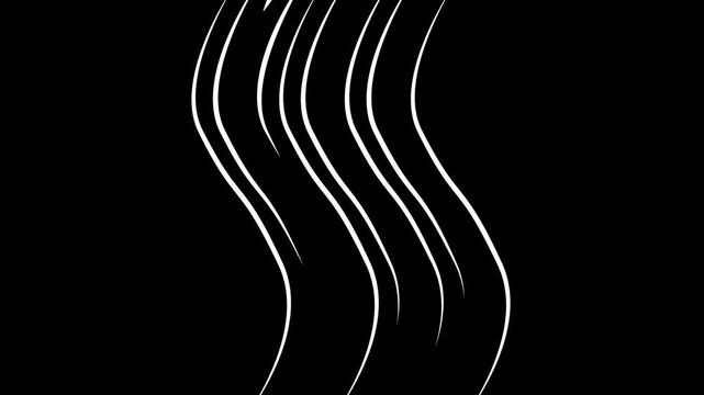 straight and curved smoke icon animated hot smoke icon coffee cup tea 2d 4k looping animated 4k video.Aroma smell icon.