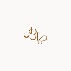 wedding initial concept FB luxury minimalist logo design caligraphic style monogram letter