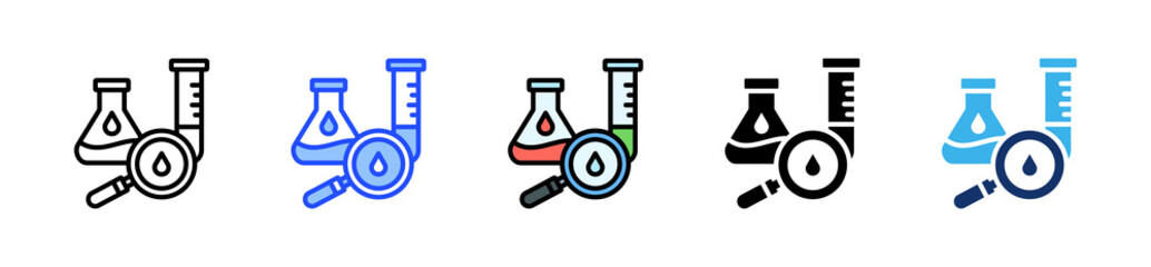 Laboratory Test Icon Collection With Multiple Styles