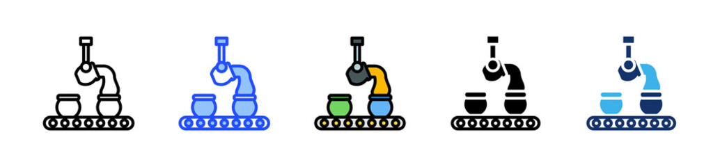Steel Industry Icon Collection With Multiple Styles