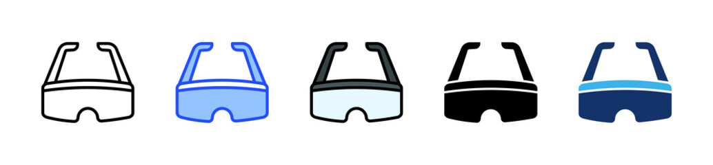 Safety Goggles Icon Collection With Multiple Styles