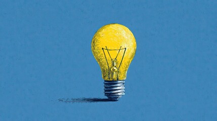 Vibrant, Innovative Light Bulb Illustration Creative Thinking Concept, Ideal for Branding and Digital Design Projects, Encourages Brainstorming and Inspires Fresh Ideas.