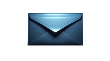 Simple closed envelope paper stationery isolated on white background
