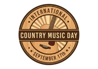 Obraz premium Celebrate International Country Music Day on September 17th with this Vibrant Country Music Day Illustration