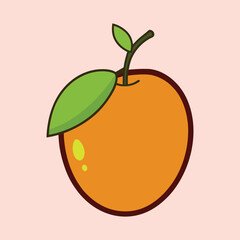 vector illustration of a jujube fruit